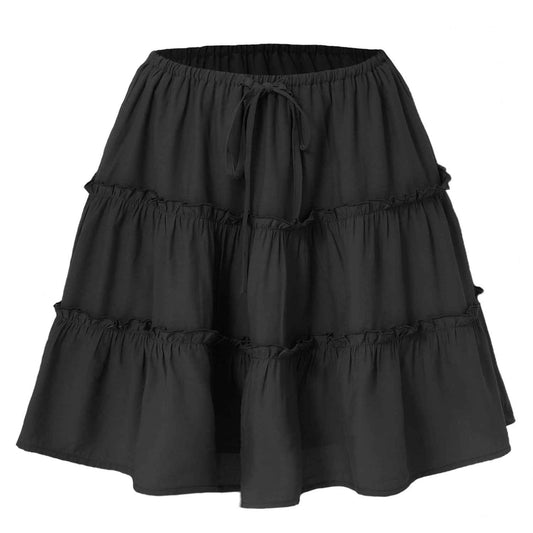 Women Clothing Lace up Adjustable Short Skirt Anti Exposure Pants Lining High Waist Skirt for Women