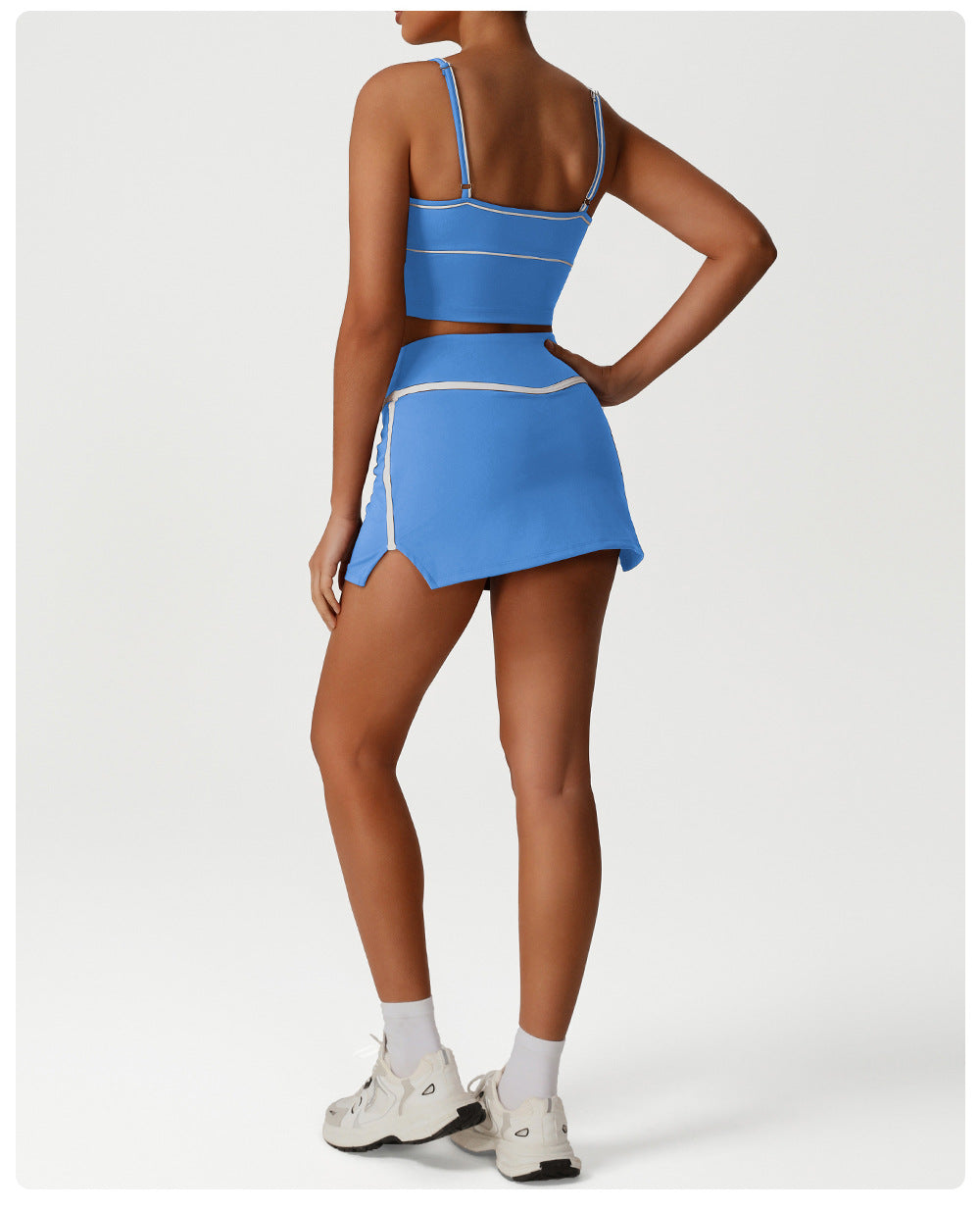 Camisole Tight Sports Set Sexy Low Collar Casual Long Sleeved Top Yoga Fitness - Iyanka