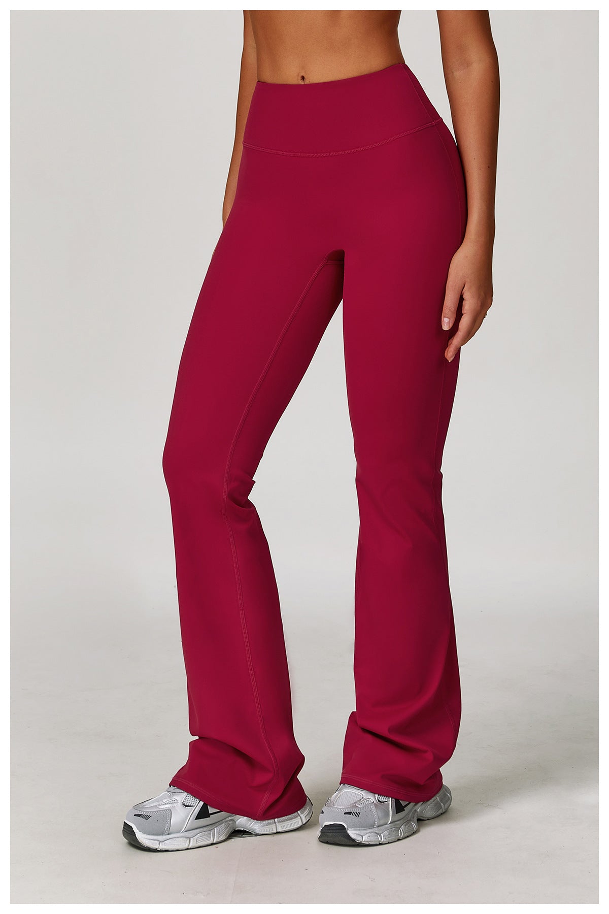 Brushed High Waist Yoga Trousers Tight Wide Leg Bell Bottoms Running Sports Fitness Bootcut Trousers - Iyanka