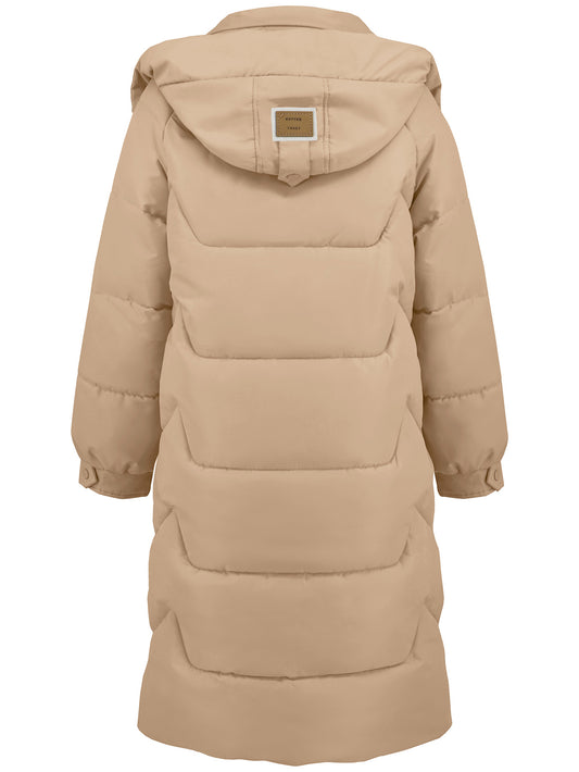 Women Clothing Autumn Winter Cotton Clothing Coat Thickened Long Sleeve Warm Hat Cotton Coat Coat Coat - Iyanka