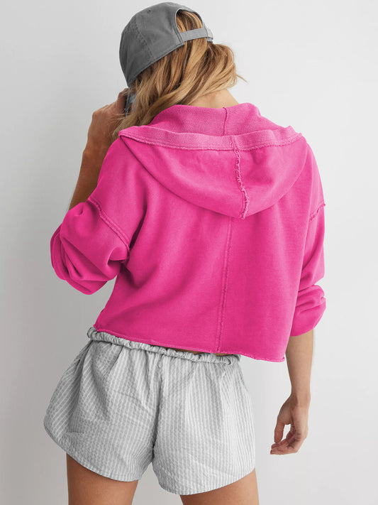 Loose Brand Hooded Sweatshirt Women Spring Autumn Women Clothing V neck Top Pullover Long Sleeved Shirt - Iyanka