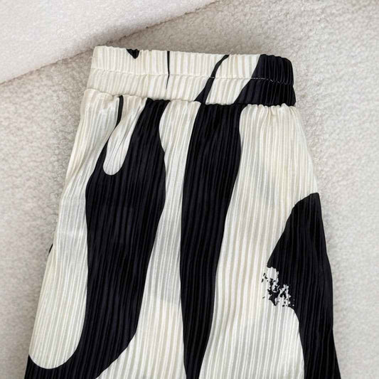Loose Wide Leg Pants Summer High Waist Design Casual Printed Wide Leg Pants