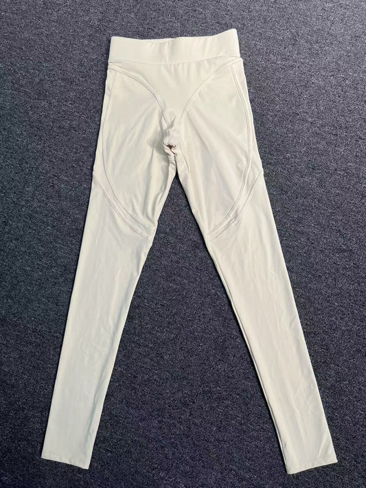 Autumn Sand High Waist Hip Lift Brushed Yoga Pants Running Quick Drying Fitness Pants Waist Slimming Hip Tight Sports Pants - Iyanka