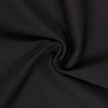 Ruffled Black Mesh Asymmetric Dress Long Party Sexy Cocktail Bandage Dress for Women - Iyanka