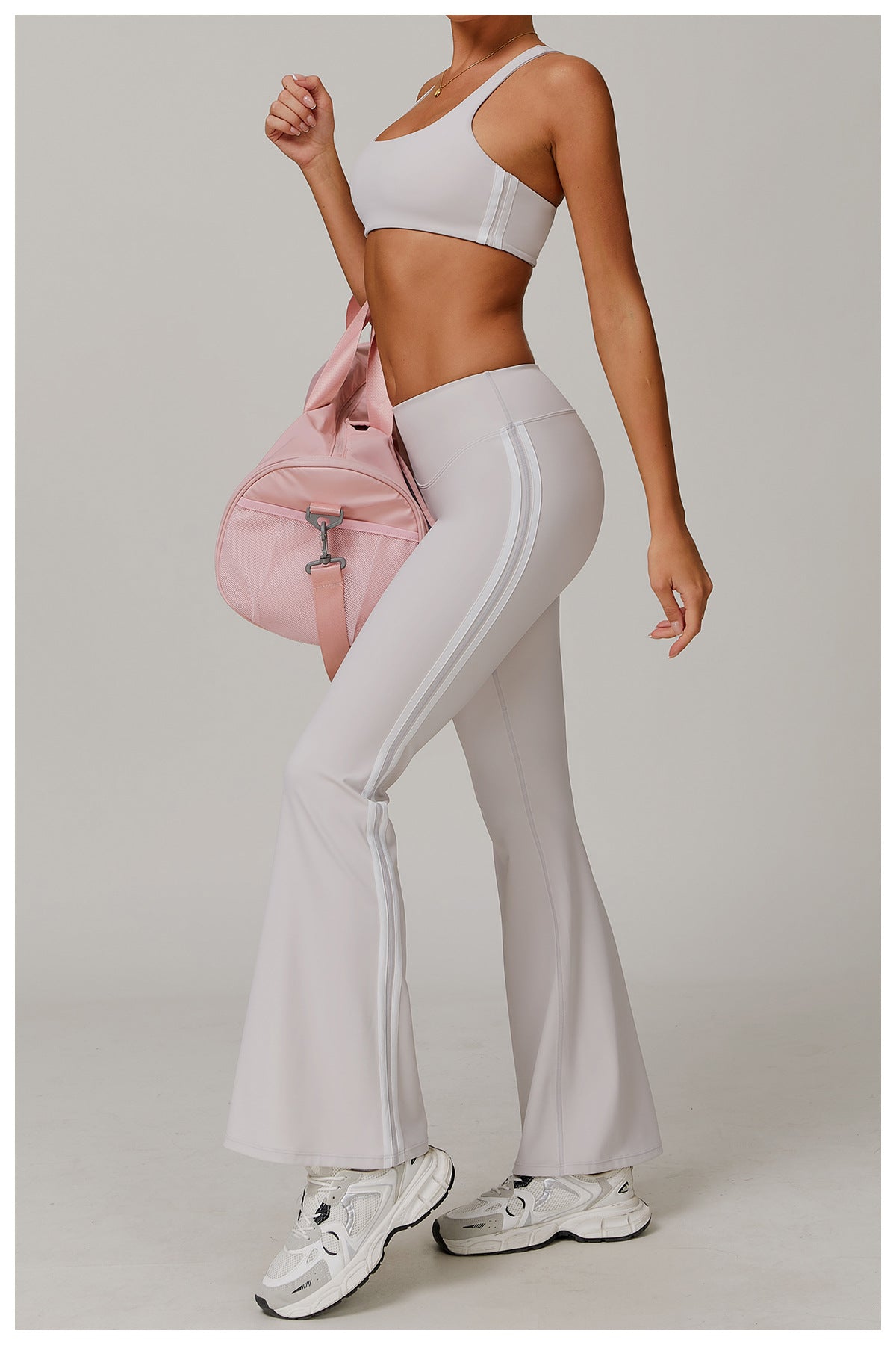 Nude Feel Sports Trousers Slightly Stretch Slimming Wide Leg Fitness Pants Quick Dry Casual Running Bell Bottom Pants - Iyanka