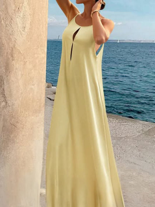 Elegant High Grade Sling Maxi Dress Women Clothing Autumn Winter - Iyanka