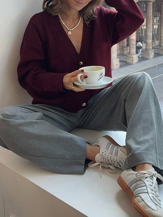 Women Casual Minimalist Long Sleeve Senior Coat Sweater - Iyanka