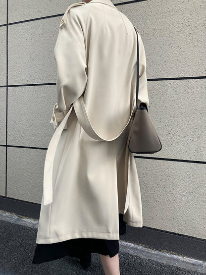 Main Promotion Autumn Draping British Loose Mid-Length over the Knee Trench Coat Female - Iyanka