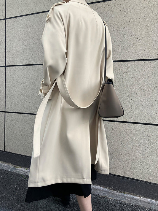 Main Promotion Autumn Draping British Loose Mid-Length over the Knee Trench Coat Female - Iyanka
