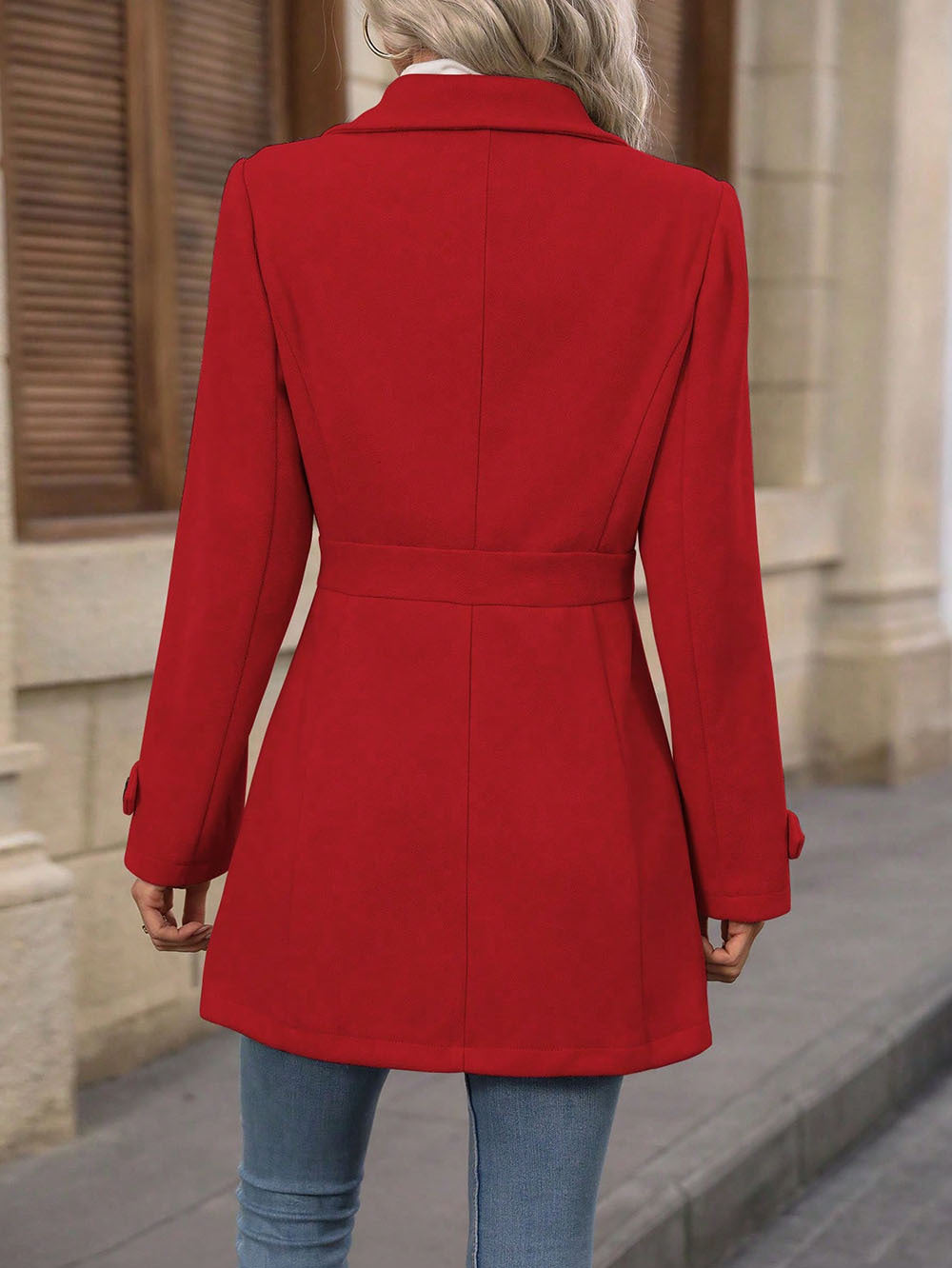 Autumn Winter Collared Women Woolen Slim Fit Coat - Iyanka