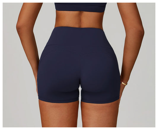 Cloud Sense High Waist Yoga Shorts Quick Dry Hip Raise Belly Wrap Shorts Outdoor Running Sports Fitness Shorts - Iyanka