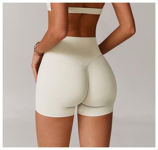 High Waist Hip Lift Yoga Shorts Outer Wear Tight Belly Trimming Slimming Running Exercise Shorts Women - Iyanka