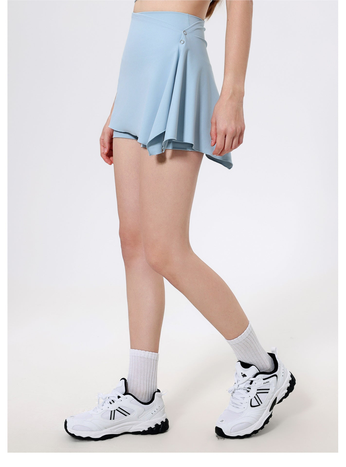 Two Piece Set High Waist Hip Lift Nude Feel Yoga Pants Shorts Fart Curtain Outer Wear Running Workout Pants Breathable Fitness - Iyanka