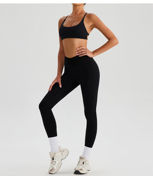 Nude Feel Yoga Pants Women Breathable Quick Drying Running Trousers Tight High Waist Hip Lifting Peach Exercise Workout Pants - Iyanka