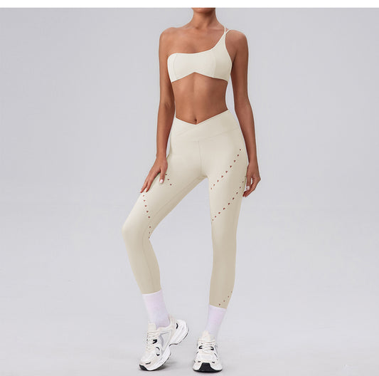 Quick Drying Sexy Inverted Triangle Sports Yoga Trousers Outer Wear Workout Ankle Length Pants Seamless Jogging Clothes Women - Iyanka