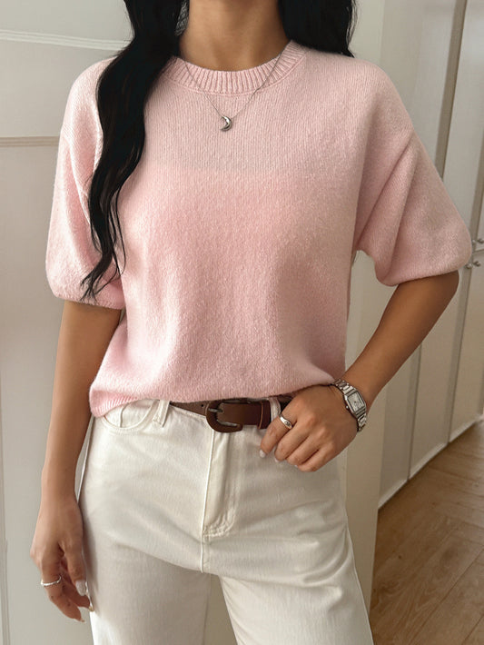 Women Casual Holiday Atmosphere Short Sleeve Sweater - Iyanka