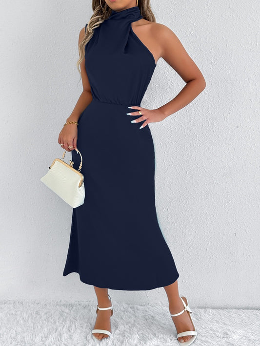Women Clothing Summer Satin Dress Women High Grade Satin Maxi Dress - Iyanka