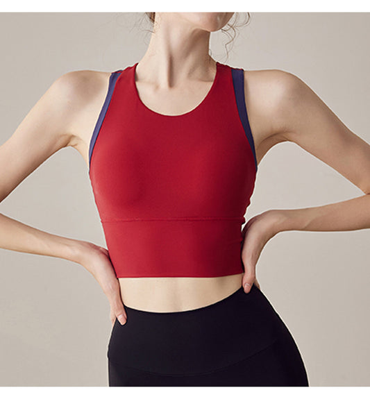 High Strength Sports Underwear Women One Piece Fitness Vest Push up Shockproof Bra Running Top - Iyanka