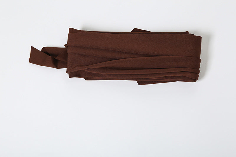 Women Clothing Summer Elegant Sexy Scarf Collar Slim Fit Slit Backless Dress Tube Top Dress