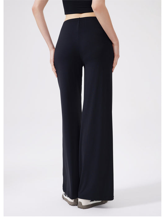 Cool Feeling Wide Leg Sports Trousers Antibacterial Loose Slimming Draping Effect Sports Pants Outdoor Running Yoga Pants Straight Leg Pants - Iyanka