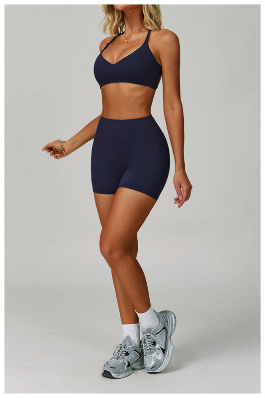 Cloud Sense High Waist Yoga Shorts Quick Dry Hip Raise Belly Wrap Shorts Outdoor Running Sports Fitness Shorts - Iyanka