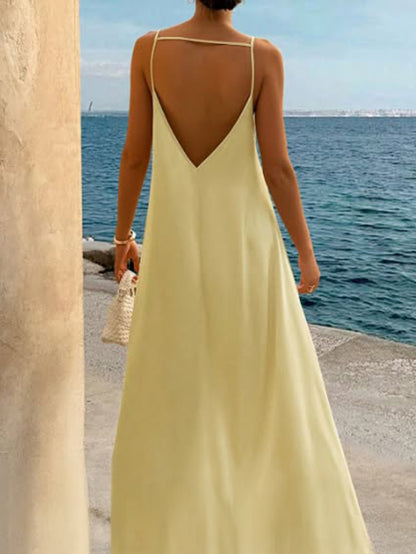 Elegant High Grade Sling Maxi Dress Women Clothing Autumn Winter - Iyanka