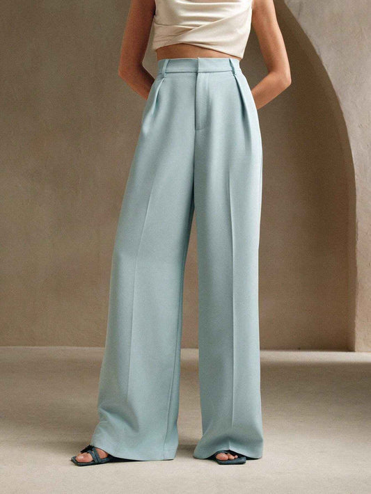 Wide Leg High Waist Loose Casual Straight Pants