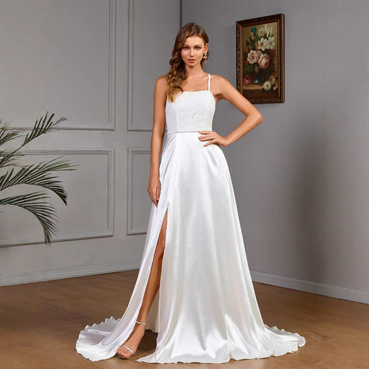 Women Clothing Sleeveless Camisole Gown Solid Color Dress Cocktail Dress - Iyanka