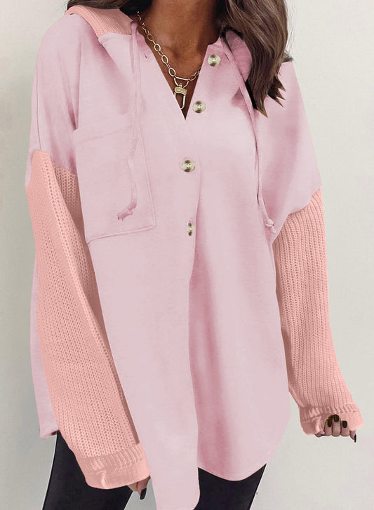 Fall Winter Women Clothing Sweater Patchwork Hoodie Casual Coat for Women - Iyanka