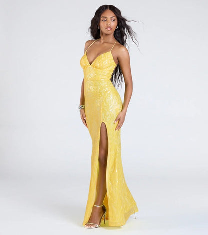 Women Clothing Party Sequin V neck Sexy Dress - Iyanka