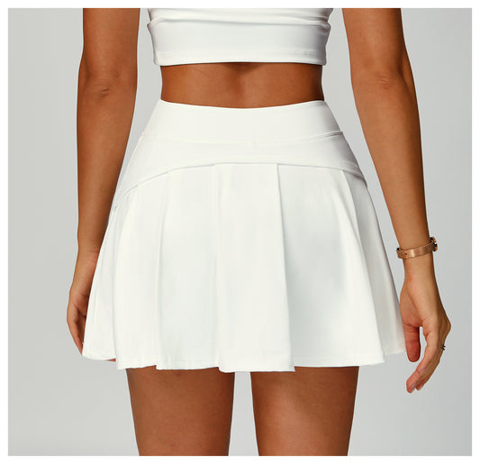 Waist Turning Sports Short Skirt Anti Exposure Nude Feel Summer Short Skirt Pocket High Grade Short Skirt for Women - Iyanka