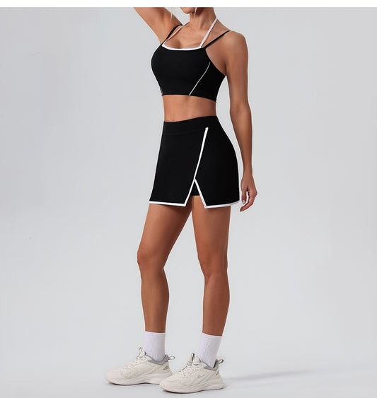 High Waist Yoga Skirts Breathable Mini Culottes Running Fitness Tennis Anti Exposure Sports Tennis Skirt - Iyanka