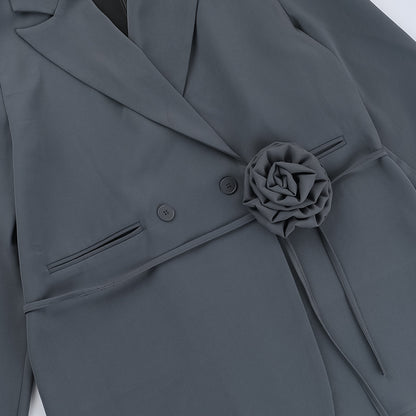 Autumn Office Slim Three Dimensional Floral Blazer Tops Women - Iyanka