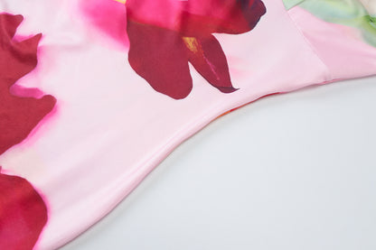 Tight Braces Dress Printed Wrapped Chest Sleeveless Pullover Backless Design Flattering Hip Dress