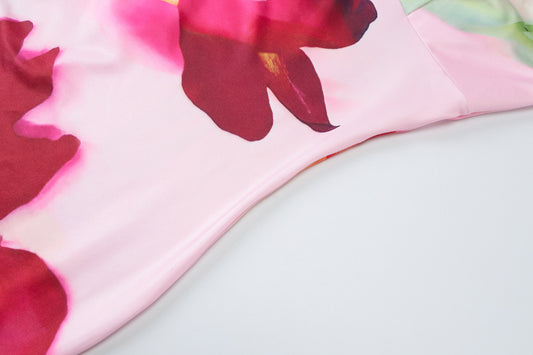 Tight Braces Dress Printed Wrapped Chest Sleeveless Pullover Backless Design Flattering Hip Dress