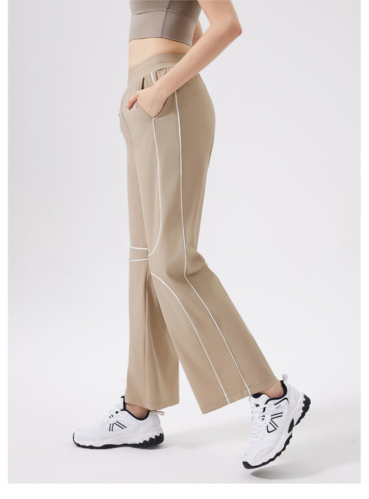 Quick Drying Sports Cool Pants Women Running Loose Fitted Figure Flattering Yoga Sun Protection High Waist Fitness Pants Outdoor - Iyanka