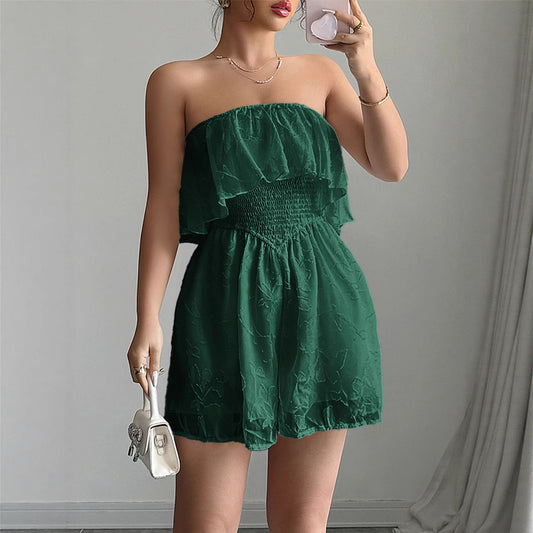 Elegant Wendy Life Slow Tube Top Jumpsuit Women Clothing Spring Summer - Iyanka