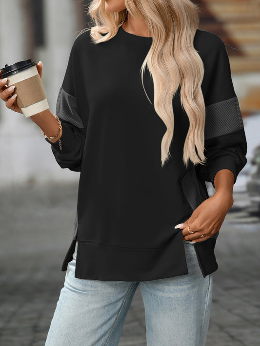 Women round Neck Multicolor round Neck All Matching Casual Loose Sweatshirt - Iyanka