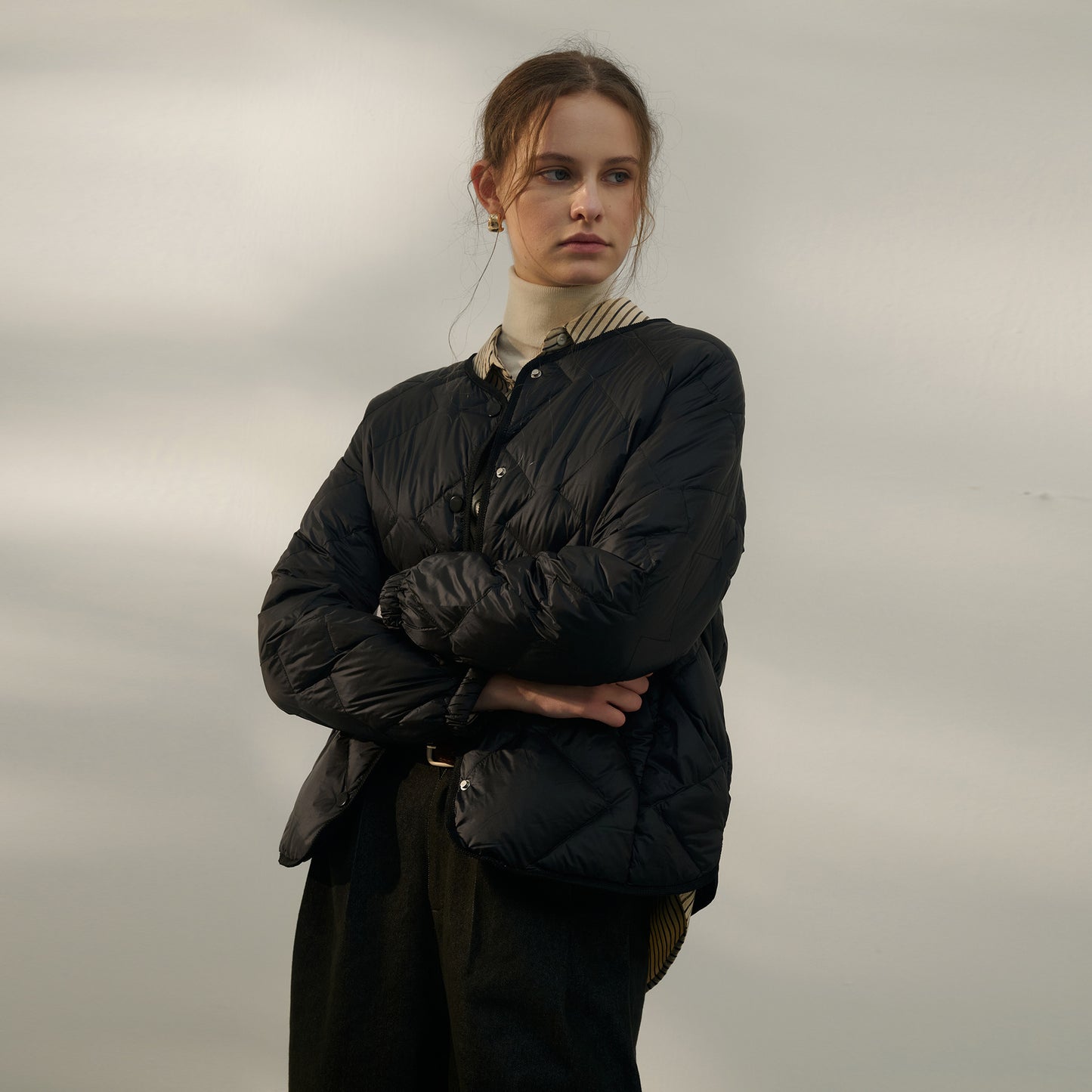 Loose Casual Short down Jacket Women Winter Warm White Duck down Coat All Match Long Sleeved Bread Coat - Iyanka