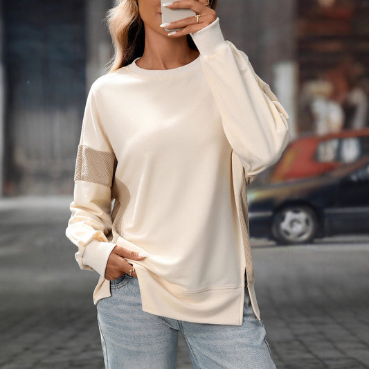 Women round Neck Multicolor round Neck All Matching Casual Loose Sweatshirt - Iyanka