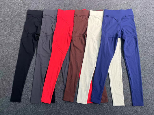 Autumn Sand High Waist Hip Lift Brushed Yoga Pants Running Quick Drying Fitness Pants Waist Slimming Hip Tight Sports Pants - Iyanka