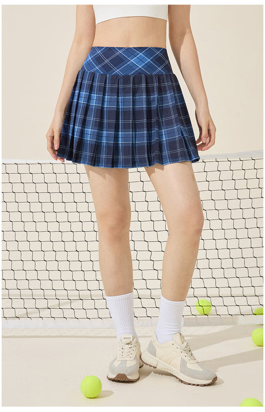 Women Summer High Waist Sports Pleated Skirt with Lining Anti Exposure Quick-Drying Tennis Skirt Casual All Match Yoga Skirt - Iyanka