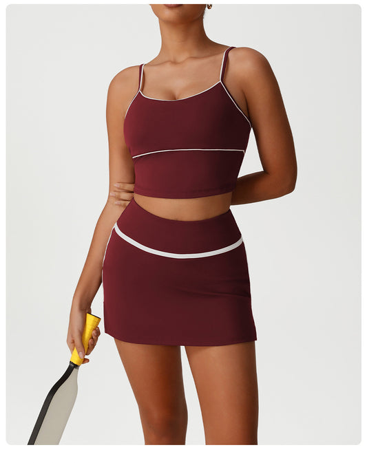 Camisole Tight Sports Set Sexy Low Collar Casual Long Sleeved Top Yoga Fitness - Iyanka