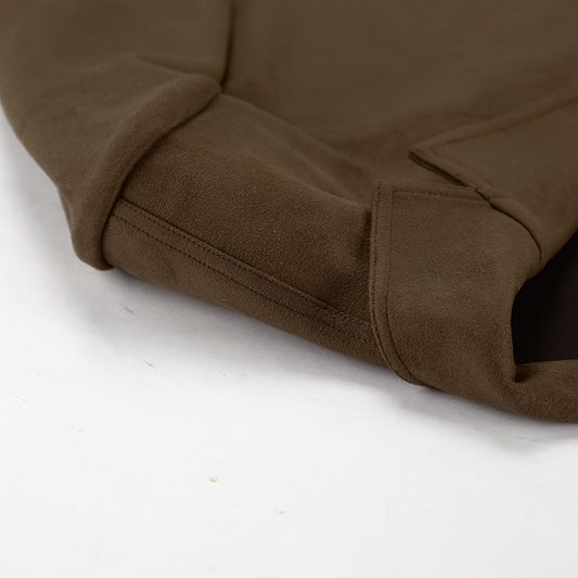 Brown Brushed Velvet Retro Lapels Loose Suede Coat Autumn Winter Maillard Blazers Women - Iyanka