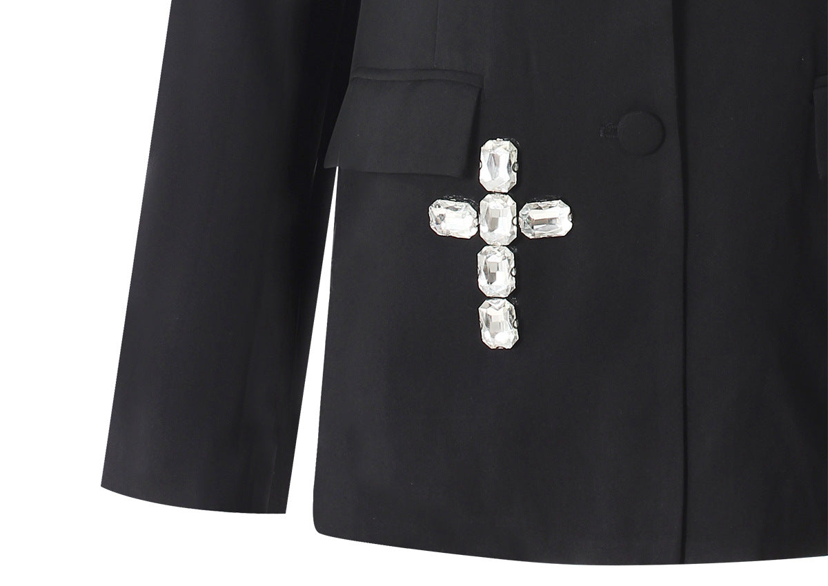 Special Interest Design High Grade European Crystal Rhinestone Beaded Adult Women Loose Blazer - Iyanka