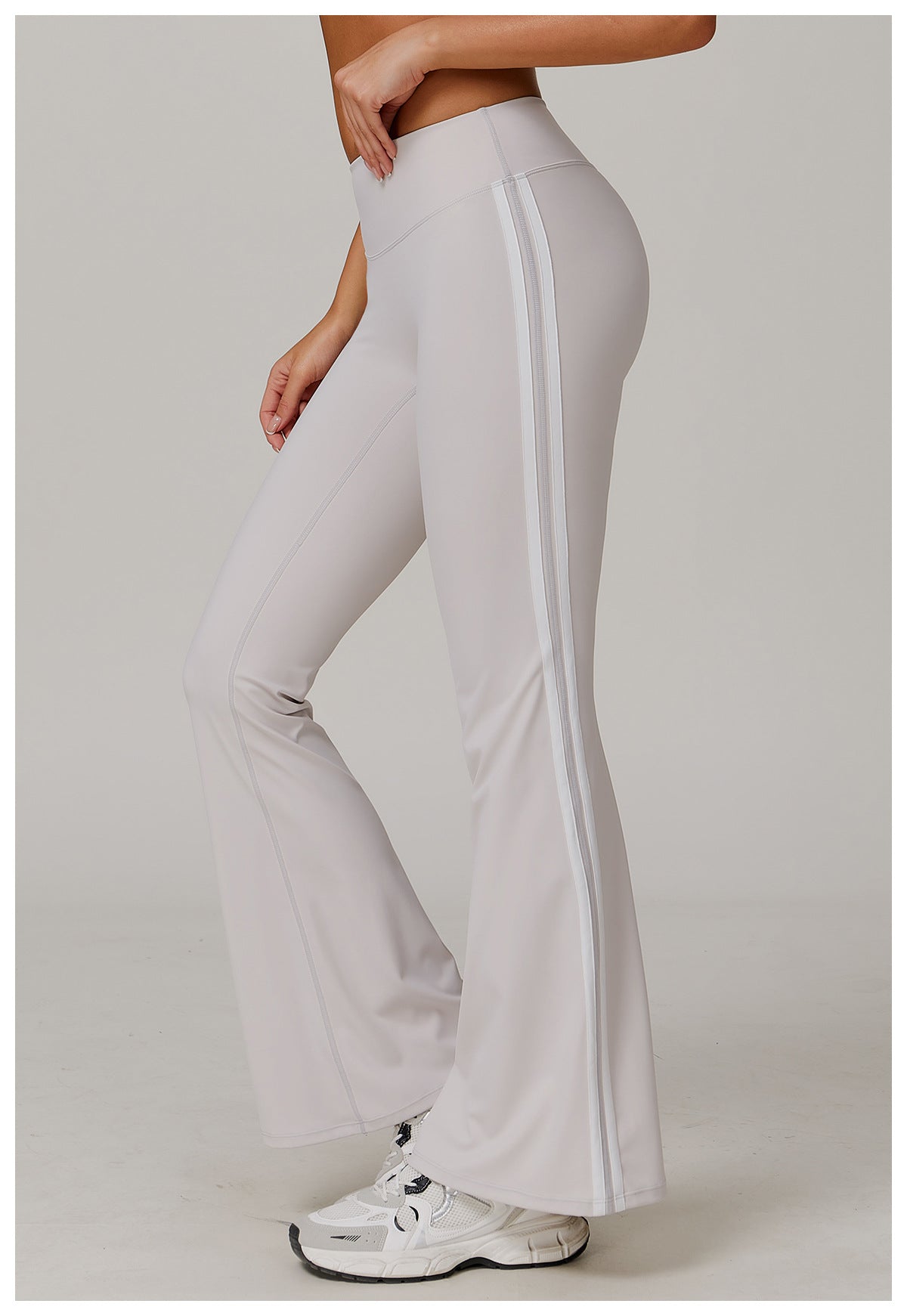 Nude Feel Sports Trousers Slightly Stretch Slimming Wide Leg Fitness Pants Quick Dry Casual Running Bell Bottom Pants - Iyanka