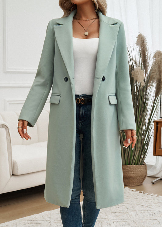 Autumn Winter Office Collared Cardigan Coat Women Clothing - Iyanka