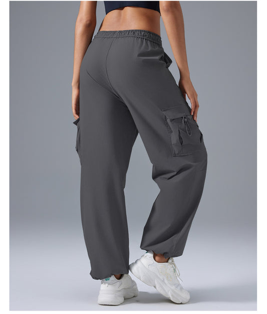 Cargo Pants Women Loose Tappered Wide Leg Exercise Workout Pants Outdoors Office All Matching Casual Trousers - Iyanka