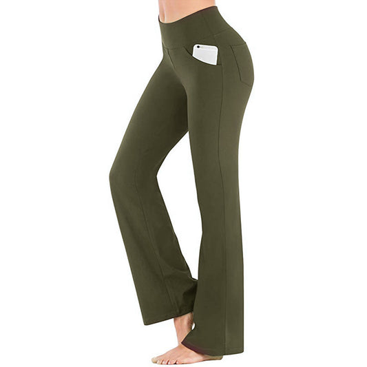 Wide Leg Pants High Waist Casual Girls Yoga Pants Plus Size - Iyanka