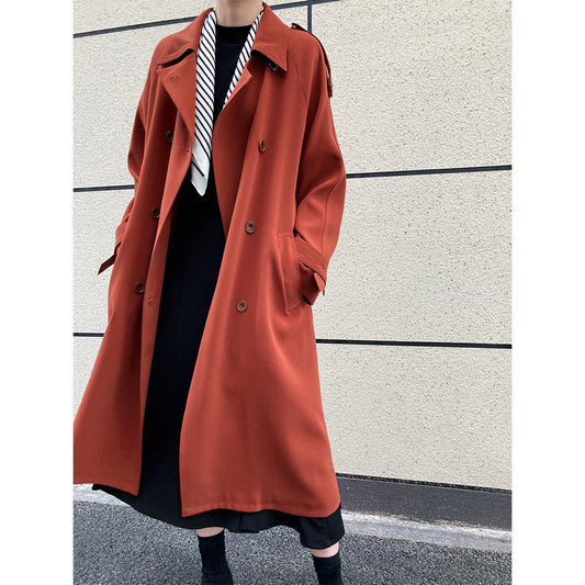Main Promotion Autumn Draping British Loose Mid-Length over the Knee Trench Coat Female - Iyanka
